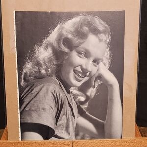 Vintage Black and White Magazine Portrait Photograph Of Marilyn Monroe